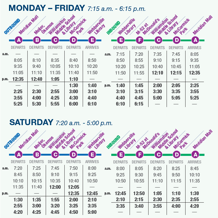 williamston schedule